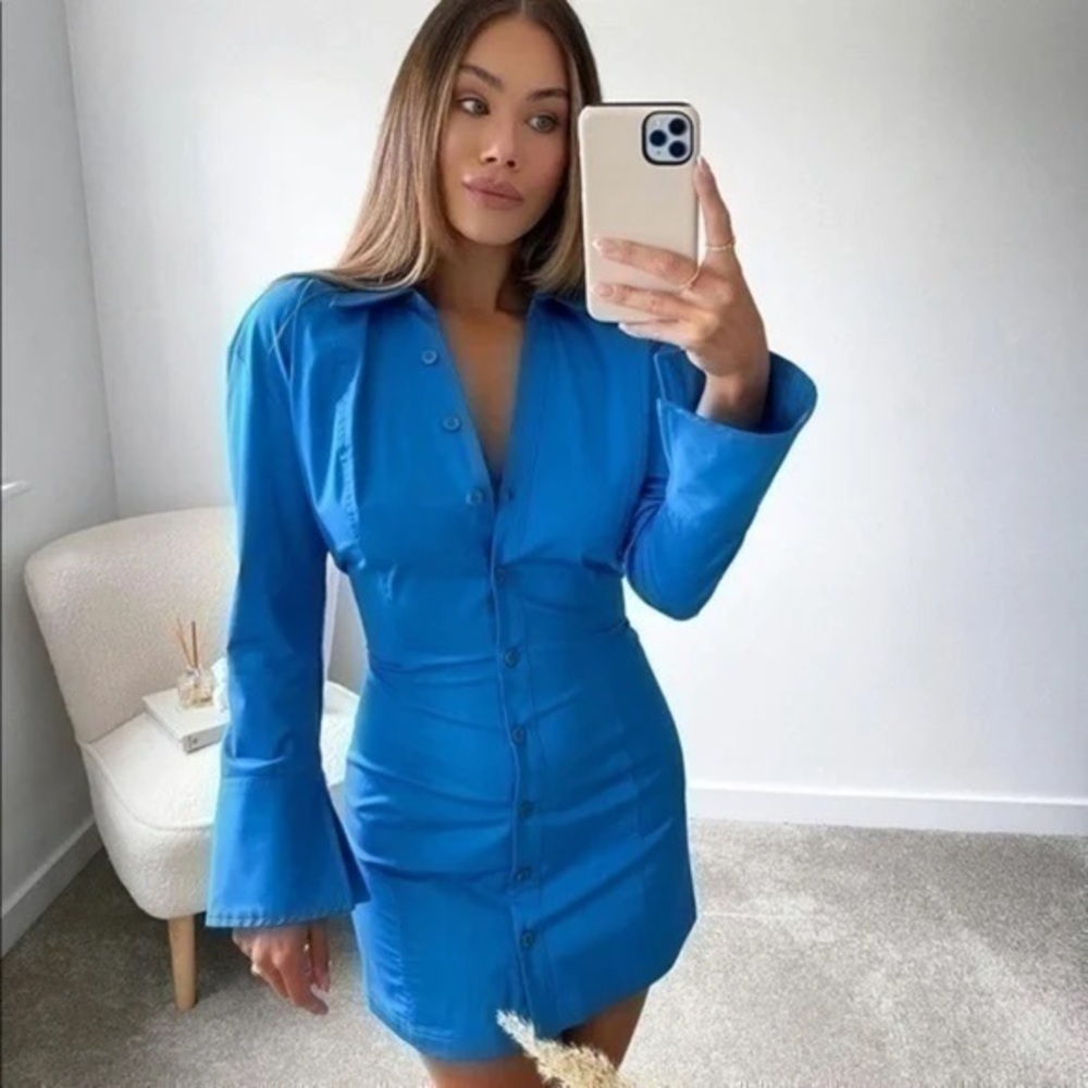 ZARA cotton shirt dress 8908 814